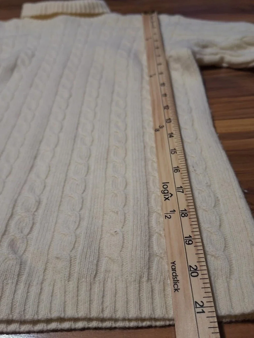 Sweetbriar Womens S Vintage Ivory Cable Knit Sweater Fisherman Preppy Old Money